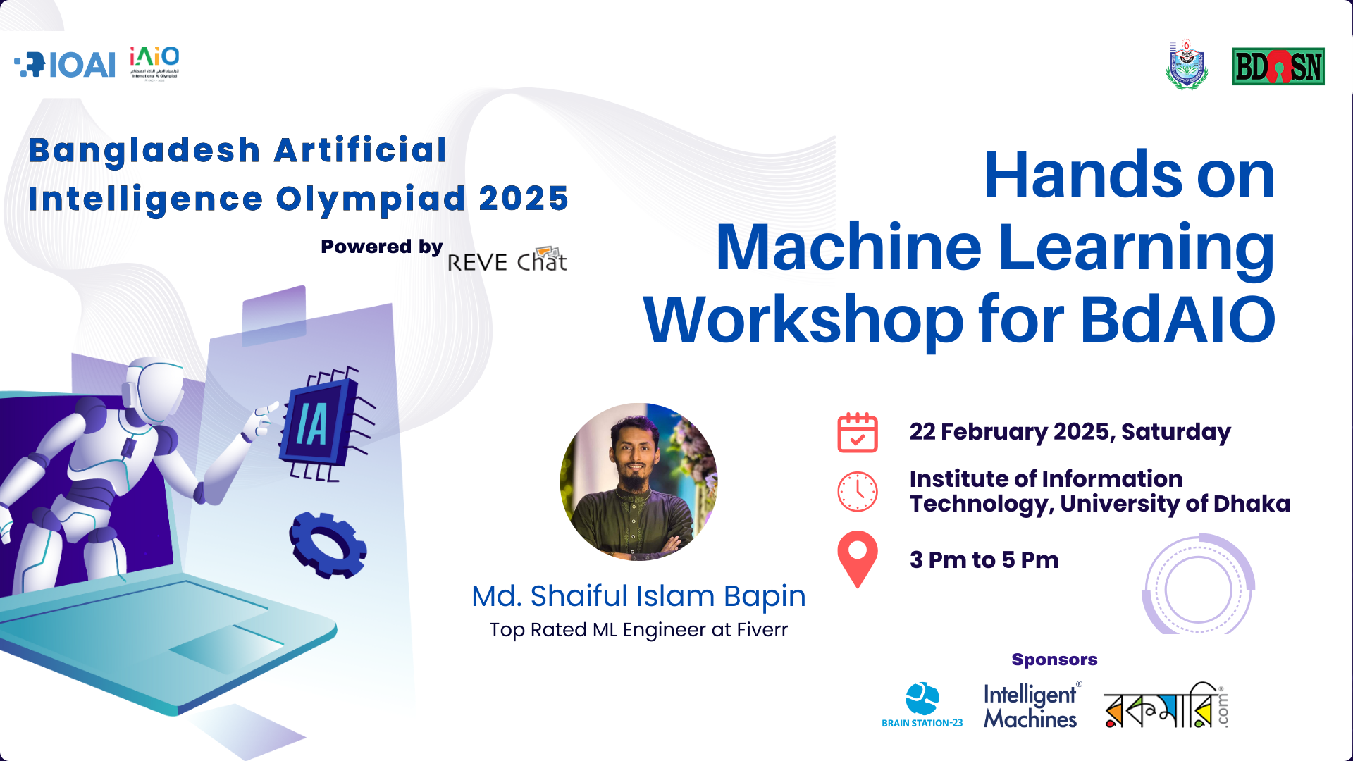 Hands on Machine Learning Workshop for BdAIO